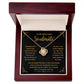 “To My Beautiful Soulmate - You are more precious to me than worlds could ever say. - Love Knot Necklace