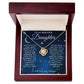 To My Beautiful Daughter -  Reach For The Stars - Love Knot Necklace