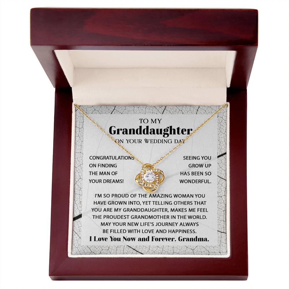 To My Granddaughter - On Your Wedding Day - Forever Love Necklace