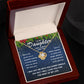 “To My Daughter - Believe in yourself and never give up - Love Knot Necklace.