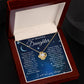 To My Beautiful Daughter -  Reach For The Stars - Love Knot Necklace