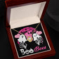 Gift for Wife -Halloween card  Boo Bees - Love Knot Necklace