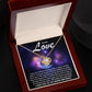 To my wife - I love you to the moon and back - Love Knot Necklace.