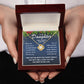 “To My Daughter - Believe in yourself and never give up - Love Knot Necklace.