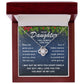 “To My Daughter - Believe in yourself and never give up - Love Knot Necklace.