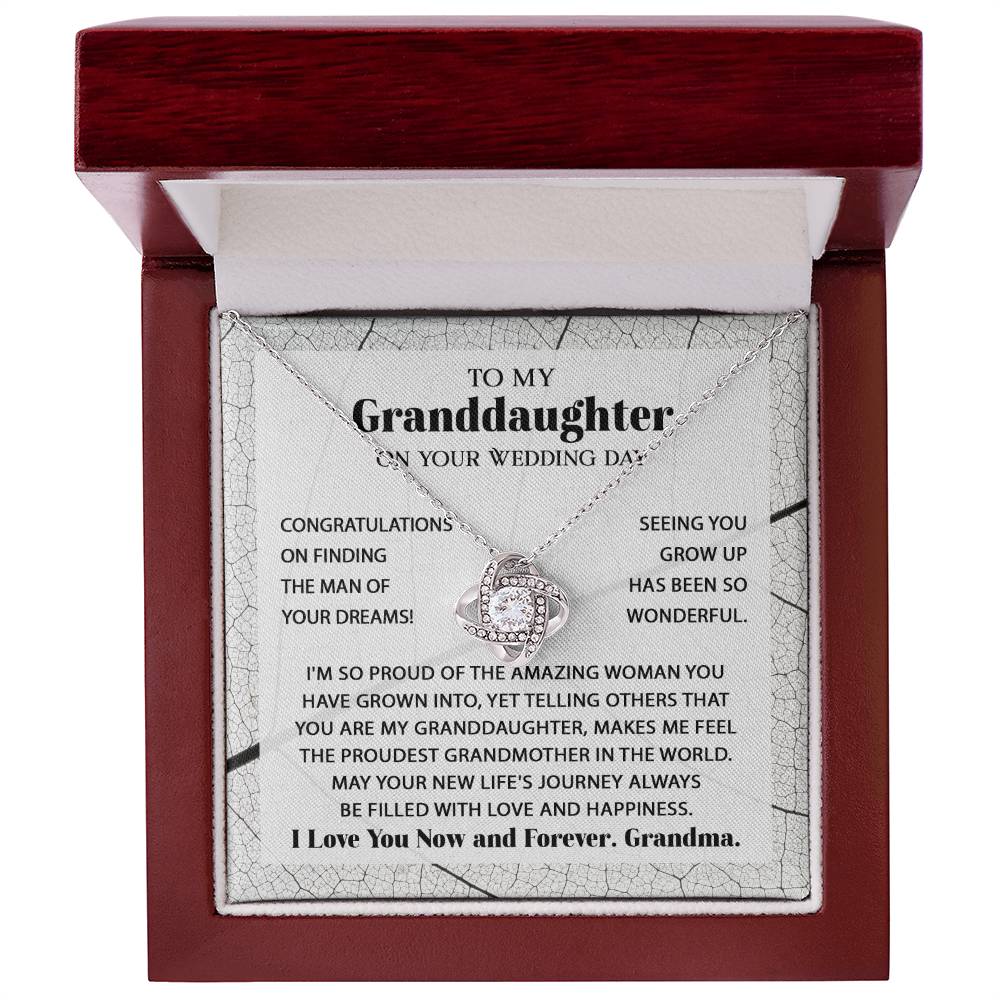 To My Granddaughter - On Your Wedding Day - Forever Love Necklace