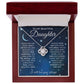 To My Beautiful Daughter -  Reach For The Stars - Love Knot Necklace