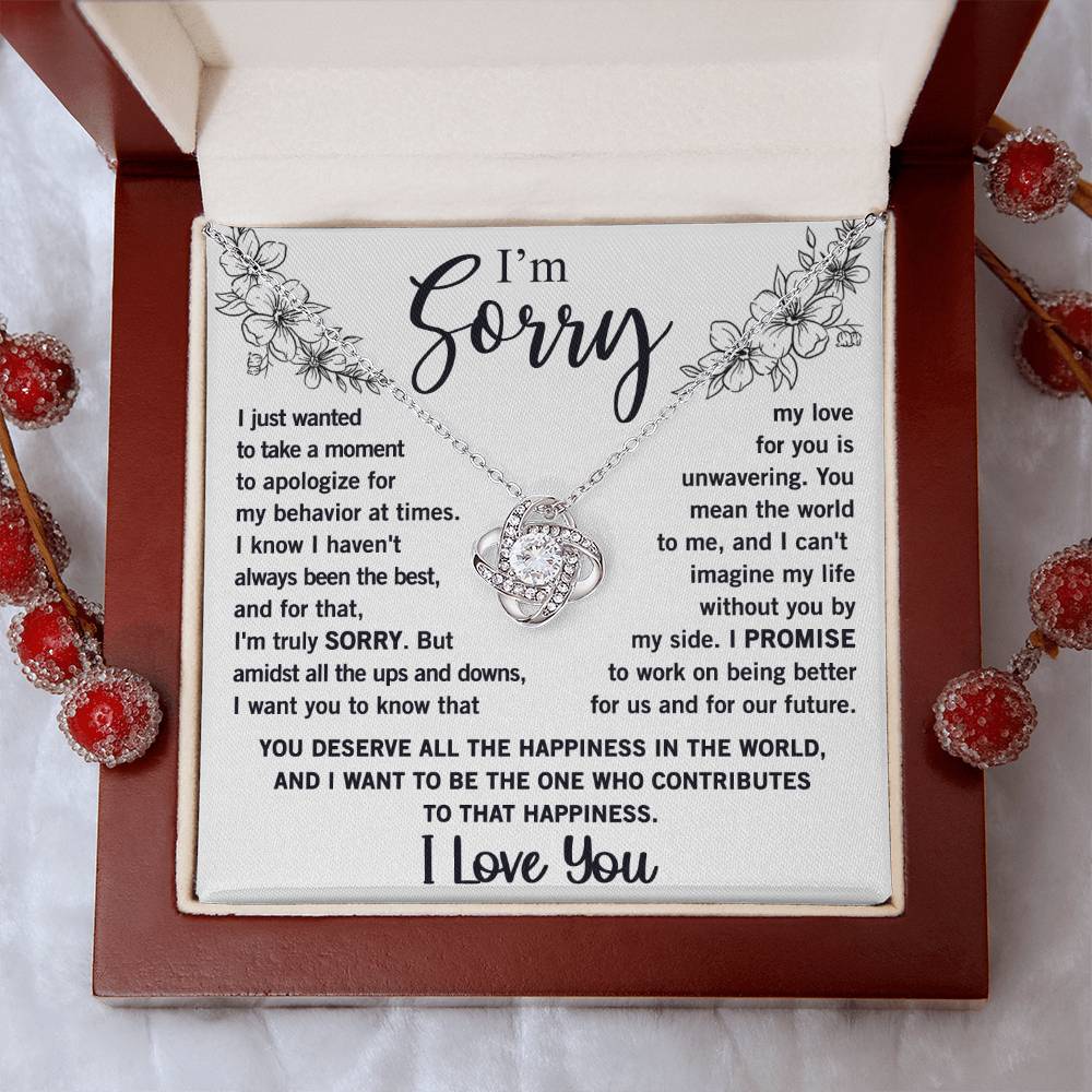 Wife gifts - My love for you is unwavering - Love Knot Necklace.