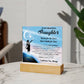 Daughter gifts - Reach for the Stars Don't Settle for Less - LED Acrylic Plaque.