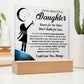 Daughter gifts - Reach for the stars, don't settle for less - LED Acrylic Plaque.