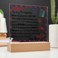 To my Daughter - Never forget that I love you - LED Acrylic Plaque.
