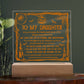To My Daughter Halloween - My love for you is Eternal and Unwavering - LED Acrylic Plaque