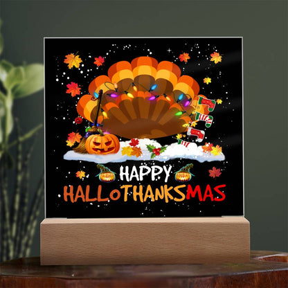 To my Mom - Happy thanksgiving - LED Acrylic Plaque