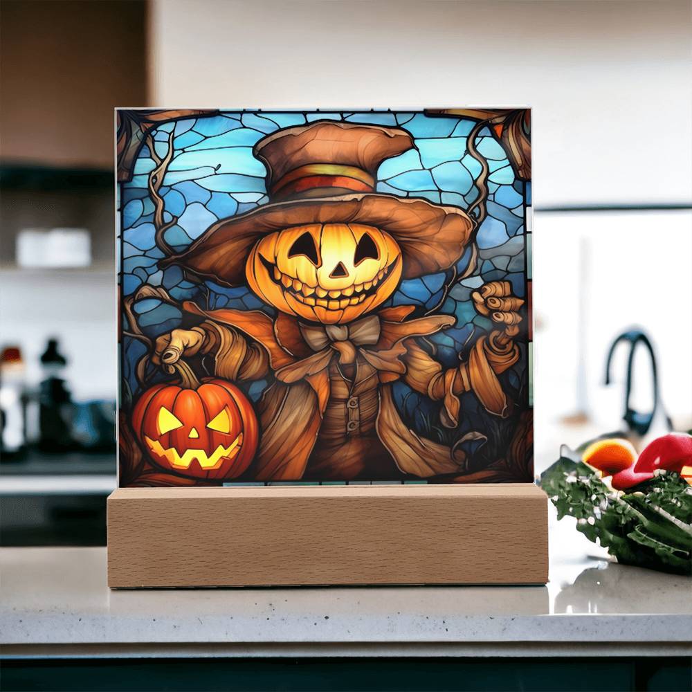 Mother gifts - Halloween pumpkin ghost- LED Acrylic Plaque