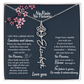 No Rain No Flowers Personalized Necklace, Gift for Daughter from Mom and Dad, Encouragement gift for Daughter, Daughter Birthday Milestone
