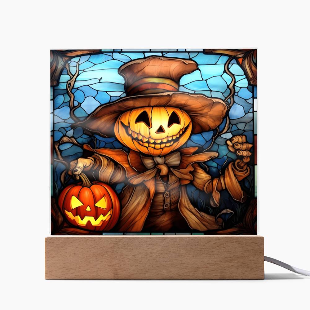 Mother gifts - Halloween pumpkin ghost- LED Acrylic Plaque
