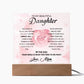 To My Beautiful Daughter - The Perfect Way - LED Acrylic Plaque