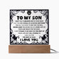 Son gifts - I want you believe deep in your heart - LED Acrylic Plaque.