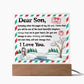 To my Son - you will be the most beautiful chapters - LED Acrylic Plaque.