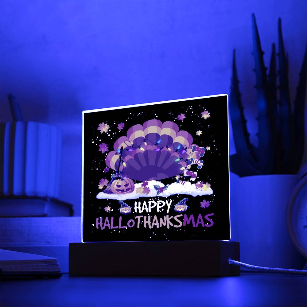 To my Mom - Happy thanksgiving - LED Acrylic Plaque