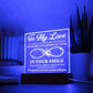 To My Wife - My Heart Lives Inside of Yours - LED Acrylic Plaque.