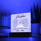 To My Beautiful Daughter - The Perfect Way - LED Acrylic Plaque