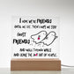 Best friend gifts - I hope we are friends until we die - LED Acrylic Plaque.