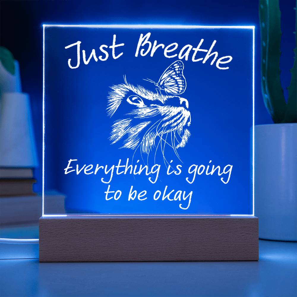 Daughter gifts - Just Breath - LED Acrylic Plaque.