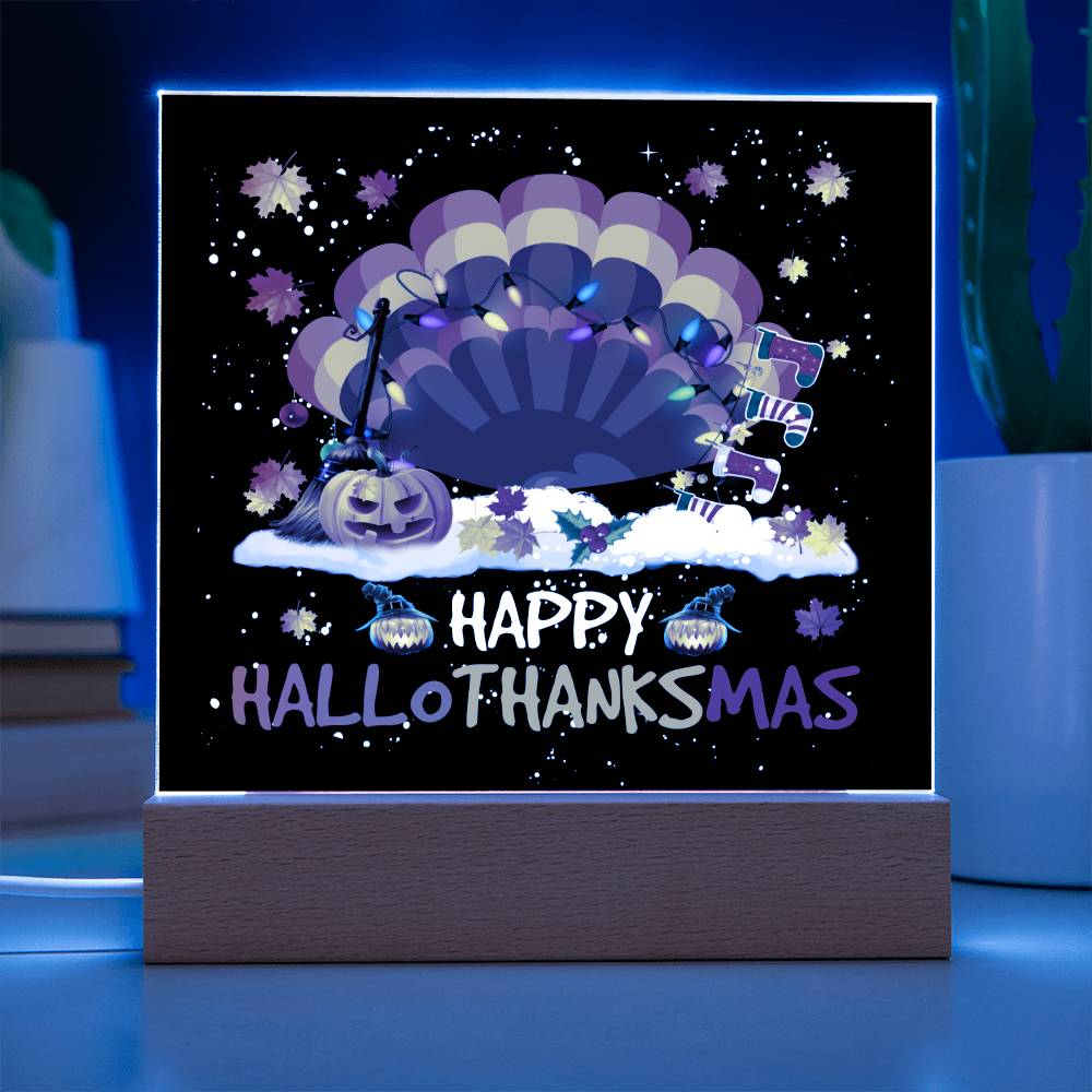 To my Mom - Happy thanksgiving - LED Acrylic Plaque
