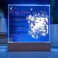 To My Sister - No matter where life takes us we will always be connected by Heart - LED Acrylic Plaque.