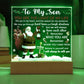 To my Son - You are the light of my life - LED Acrylic Plaque.