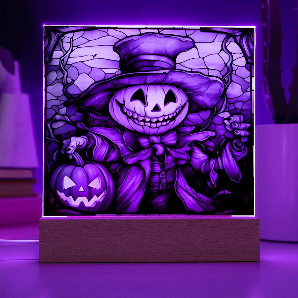 Mother gifts - Halloween pumpkin ghost- LED Acrylic Plaque