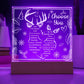 To My Soulmate - I will choose you over and over - LED Acrylic Plaque.