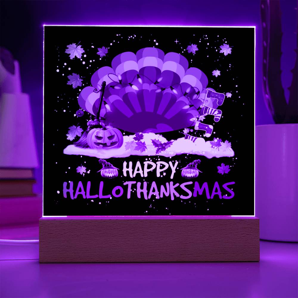 To my Mom - Happy thanksgiving - LED Acrylic Plaque