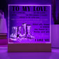 Wife gifts - If I could be anywhere in the world - LED Acrylic Plaque.