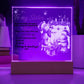 To My Sister - No matter where life takes us we will always be connected by Heart - LED Acrylic Plaque.