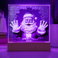 Mom Gifts - Santa Claus Christmas Acrylic - LED Acrylic Plaque.