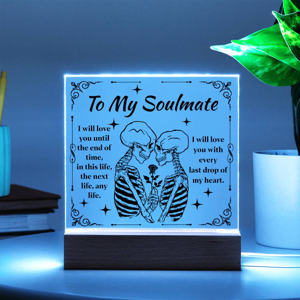 Wife gifts - I will love you until the end of time - LED Acrylic Plaque.