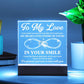 To My Wife - My Heart Lives Inside of Yours - LED Acrylic Plaque.