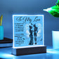 To my Wife - I love you today, tomorrow, and for the rest of my life - LED Acrylic Plaque.