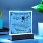 To my Soulmate - I want you to know that you have my Entire Heart and Soul - LED Acrylic Plaque