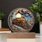 Mom gifts - Fairy Tale Christmas Train - LED Acrylic Plaque.