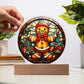 Mom gifts - Christmas gingerbread circle - LED Acrylic Plaque.