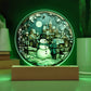 Mother gifts - Snow man Christmas plaque - LED Acrylic Plaque.