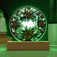 Mom Gifts - Christmas Wreath Acrylic Circle - LED Acrylic plaque.