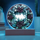 Mom Gifts - Christmas Wreath Acrylic Circle - LED Acrylic plaque.