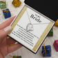 To My Bride - Dreams Came True - Forever Love Necklace