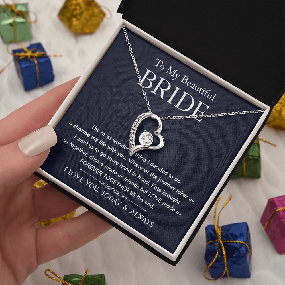 To My Bride - Forever Together - Forever Love Necklace