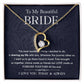 To My Bride - Forever Together - Forever Love Necklace