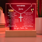 Steel cross necklace for nephew, graduation gift from aunt, personalized plaque class of 2026, graduate college high school, grad present